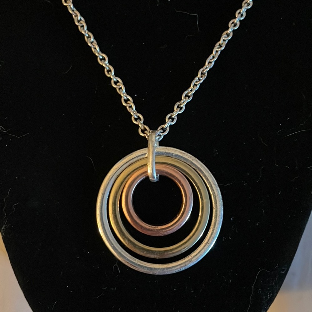 Circles on Circles Multi Tone Necklace